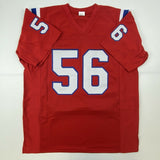 Autographed/Signed ANDRE TIPPETT HOF 08 New England Red Football Jersey JSA COA