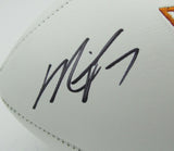 Michael Vick Signed Virginia Tech Hoakies Logo Football (JSA COA) Falcons Q.B.
