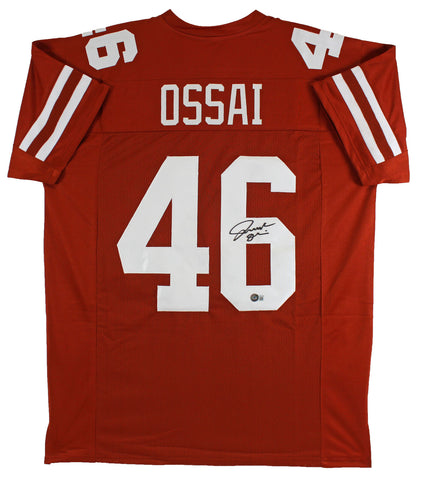 Texas Joseph Ossai Authentic Signed Burnt Orange Pro Style Jersey Jersey BAS Wit