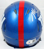 Michael Strahan Autographed New York Giants Speed Mini Helmet-Beckett W Hologram