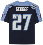 Eddie George Tennessee Titans Signed Throwback Mitchell & Ness Jersey