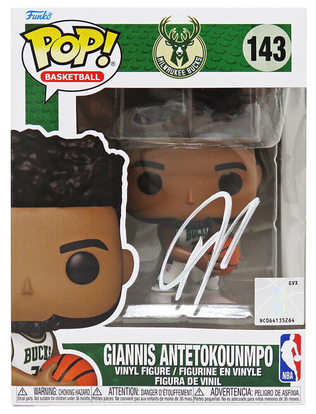 Giannis Antetokounmpo Signed Milwaukee Bucks NBA Funko Pop Doll #143 - (SS COA)