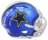 Cowboys Randy White "HOF 94" Authentic Signed Flash Speed Mini Helmet BAS Wit