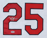 Mark McGwire Signed St. Louis Cardinals Jersey (Beckett Holo) Big Mac / 583 HRs