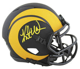 Rams Kurt Warner Authentic Signed Eclipse Speed Mini Helmet BAS Witnessed