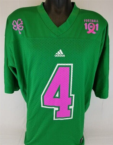 Brian Kelly Signed Custom Notre Dame Breast Cancer Awareness Jersey (JSA COA)