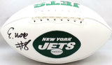 Elijah Moore Autographed New York Jets Logo Football -Beckett W Hologram *Black