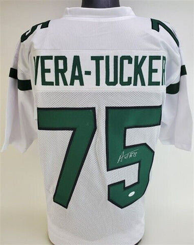 Alijah Vera-Tucker Signed New York Jets Jersey (JSA COA) 2021 1st Rnd Pck OLine