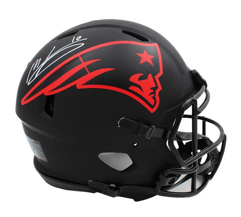 Mac Jones Signed New England Patriots Speed Authentic Eclipse NFL Helmet