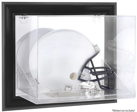 Kansas Jayhawks Black Framed Wall-Mountable Helmet Display Case