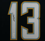 KEENAN ALLEN (Chargers dark blue SKYLINE) Signed Autographed Framed Jersey JSA