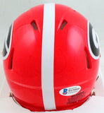 Sony Michel Autographed GA Bulldogs Speed Mini Helmet- Beckett W *Black