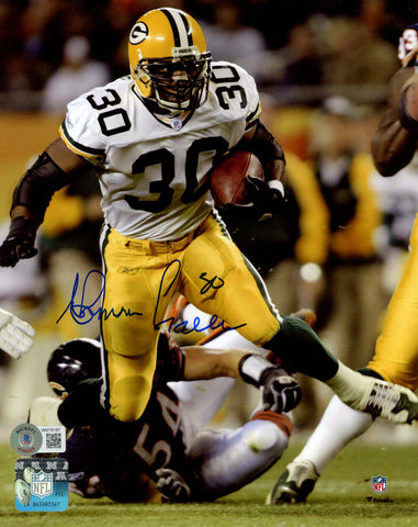 Ahman Green Autographed/Signed Green Bay Packers 8x10 Photo Beckett 37699