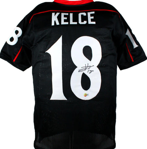 Travis Kelce Autographed Black College Style Jersey - Beckett W Hologram *Black