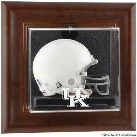 Kentucky Wildcats Brown Framed Wall-Mountable Mini Helmet Disp Case - Fanatics