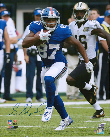 Sterling Shepard New York Giants Signed 16" x 20 Vertical Blue Running Photo
