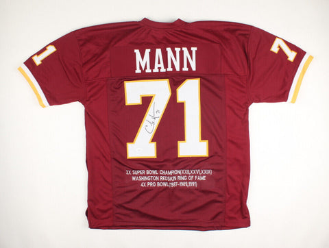 Charles Mann Signed Washington Redskins Career Highlight Stat Jersey (JSA COA)