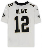 Framed Chris Olave New Orleans Saints Autographed White Nike Limited Jersey