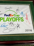 2016 Fedex Cup Playoffs Signed Autographed Flag Framed to 27x20 16 Sigs JSA