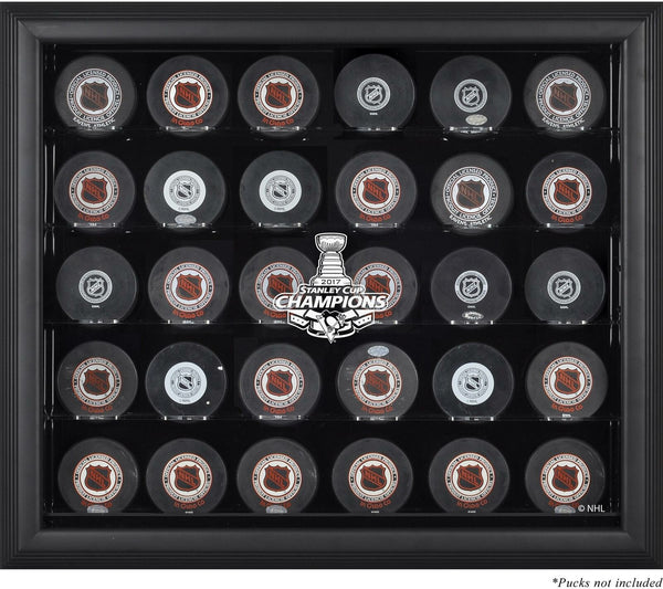 Pittsburgh Penguins 2017 Stanley Cup Champs Black Framed 30-Puck Display Case
