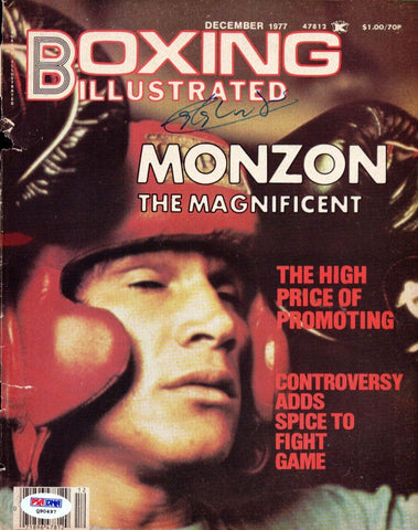 Carlos Monzon Autographed Boxing Illustrated Magazine Cover PSA/DNA #Q90497