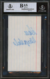 Dodgers Don Drysdale Authentic Signed 3x5 Index Card Autographed BAS Slabbed