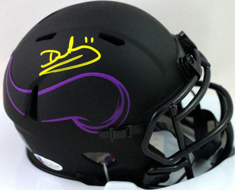 Daunte Culpepper Signed Vikings Eclipse Speed Mini Helmet - Beckett Witness