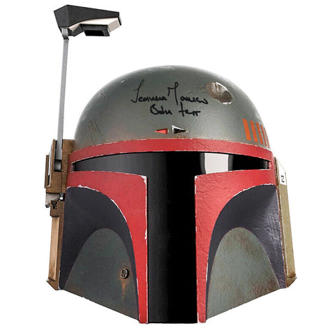 Temuera Morrison Autographed Star Wars Black Series Boba Fett Re-Armored Helmet