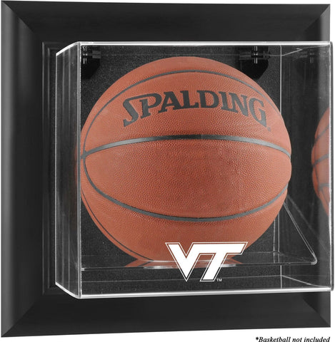 Virginia Tech Black Framed Wall-Mountable Basketball Display Case - Fanatics