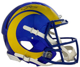 ODELL BECKHAM Jr. Autographed Rams Champs Logo Authentic Helmet FANATICS