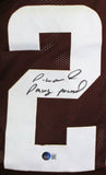 Denzel Ward Autographed Brown Pro Style Jersey w/Insc.-Beckett W Hologram