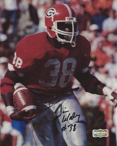 Tim Worley Autographed/Signed Classic Georgia Bulldogs 8x10 Photo Red Jersey