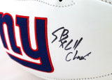 Jeremy Shockey Signed New York Giants Logo Football w/ SB Champs - JSA W Auth