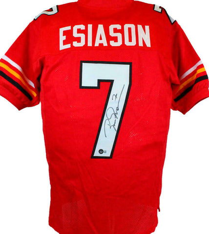 Boomer Esiason Autographed Red College Style Jersey-Beckett W Hologram *Black
