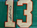 Dan Marino Signed Dolphins 35x43 Framed Jersey (JSA COA) 9xPro Bowl Quarterback