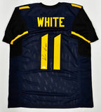 Kevin White Autographed Blue w/ Yellow College-Style Jersey- JSA Auth