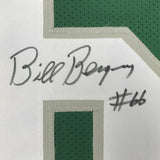 FRAMED Autographed/Signed BILL BERGEY 33x42 Philadelphia Green Jersey JSA COA