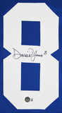 Daniel Jones Authentic Signed Blue Pro Style Jersey Autographed BAS Witnessed