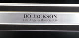 OAKLAND RAIDERS BO JACKSON AUTOGRAPHED SIGNED FRAMED BLACK JERSEY BECKETT 177404