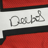 FRAMED Autographed/Signed DEEBO SAMUEL 33x42 Red Alternate Jersey JSA COA