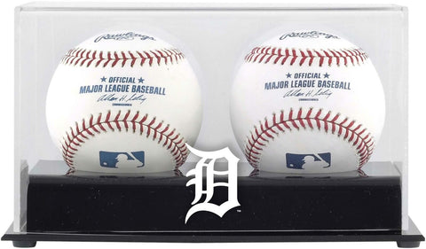 Detroit Tigers Deluxe Two Baseball Cube Logo Display Case - Fanatics