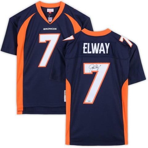 John Elway Denver Broncos Signed Mitchell & Ness Navy Jersey