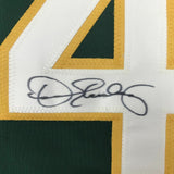 Autographed/Signed DENNIS ECKERSLEY Oakland Green Baseball Jersey JSA COA Auto