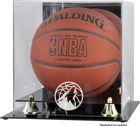 Minnesota Timberwolves Golden Classic Team Logo Basketball Display Case