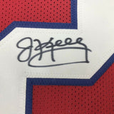 FRAMED Autographed/Signed JIM KELLY 33x42 Buffalo Red Football Jersey JSA COA