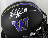 Mark Brunell Autographed Washington Black Schutt Mini Helmet Beckett Auth *White