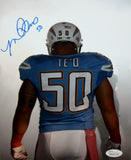Manti T'eo Chargers Autographed 8x10 Back View Photo- JSA Witness Authenticated