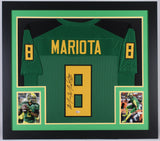 Marcus Mariota Signed Oregon Ducks 31x35 Custom Framed Jersey (Beckett COA)