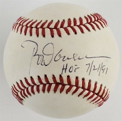 Rod Carew "HOF 7/21/91" Signed OAL Bobby Brown Baseball (JSA COA) Twins, Angels