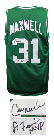 Cedric Maxwell Signed Green T/B Custom Basketball Jersey w/81 Finals MVP -SS COA